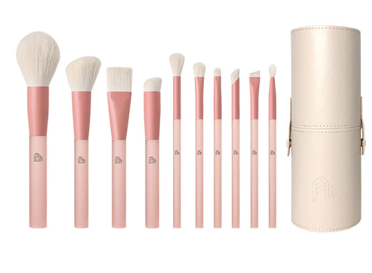 BLJ Brush Set Pink With Cylinder Pouch