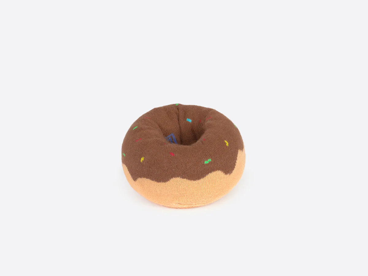 Donut Socks with Brown Box