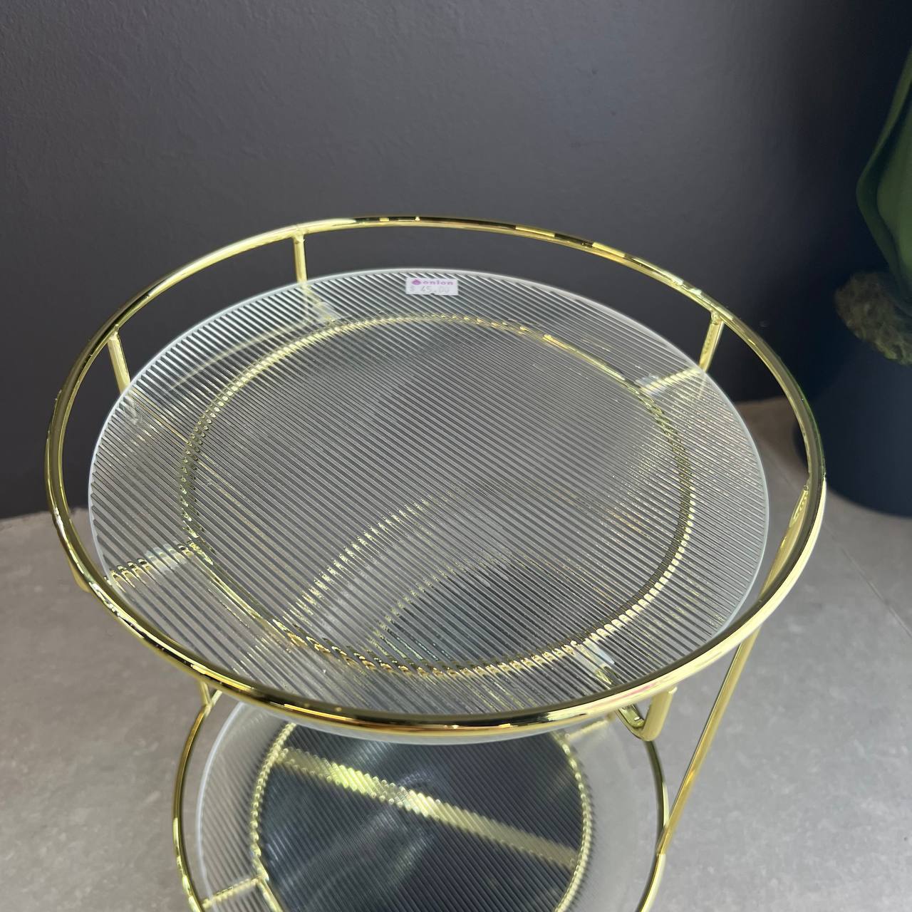 Golden Rack 2-tier Rotating Display Stand