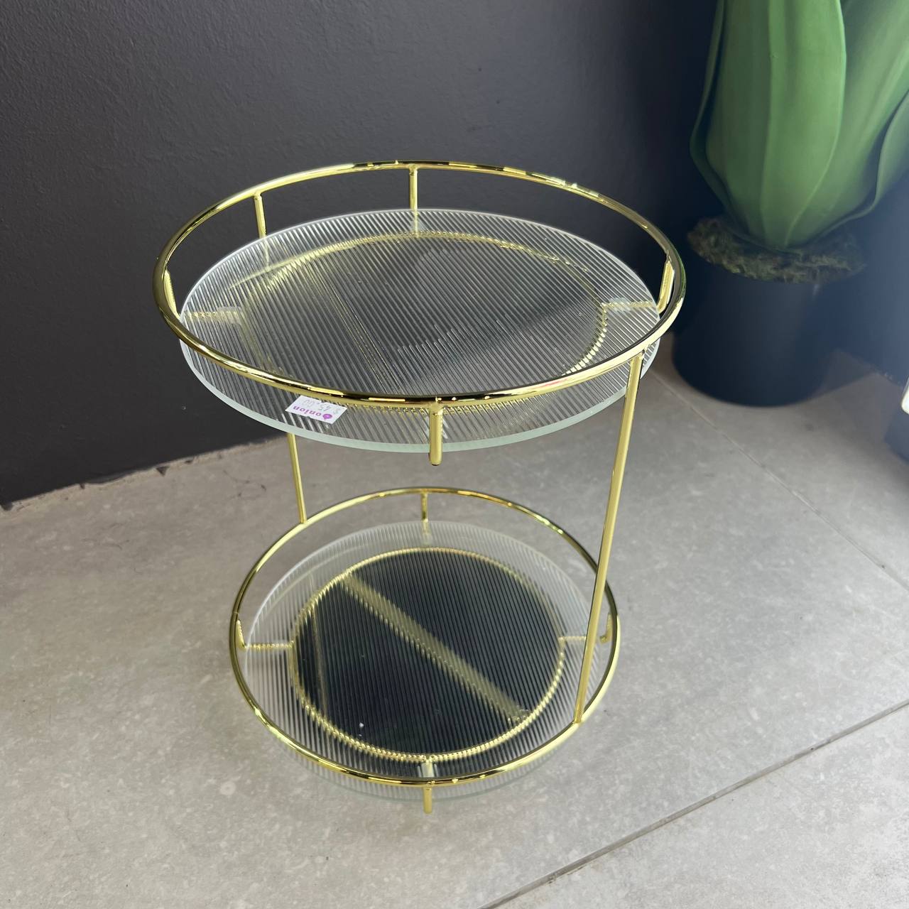 Golden Rack 2-tier Rotating Display Stand