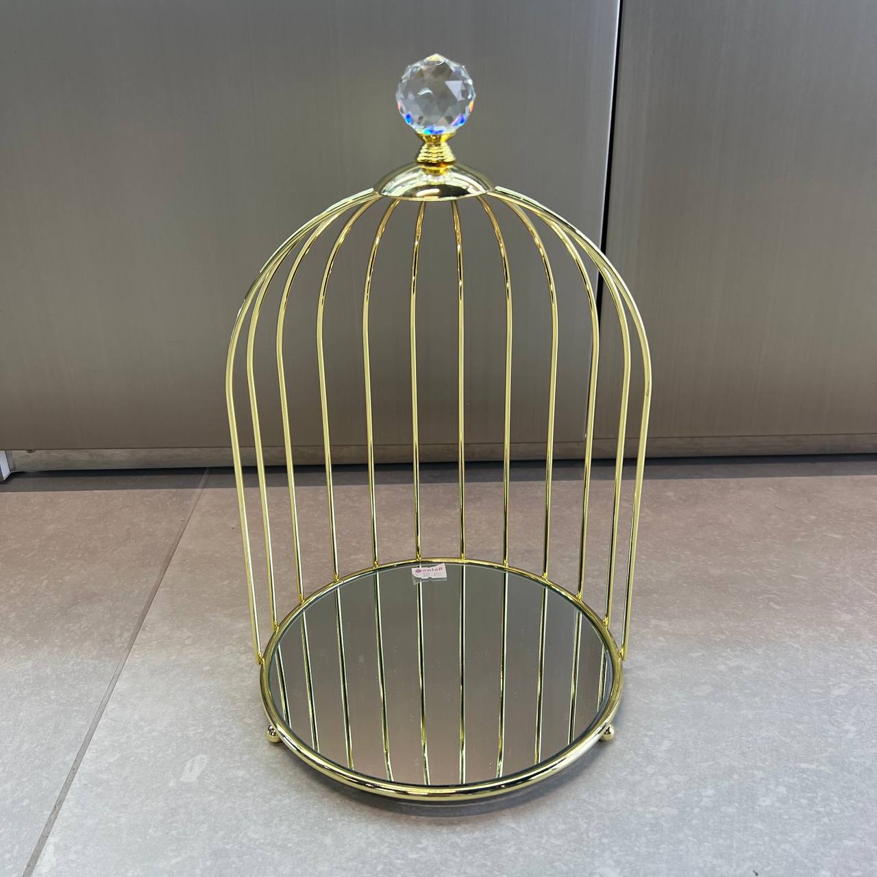 Golden Rack Display Stand - Birdcage Design