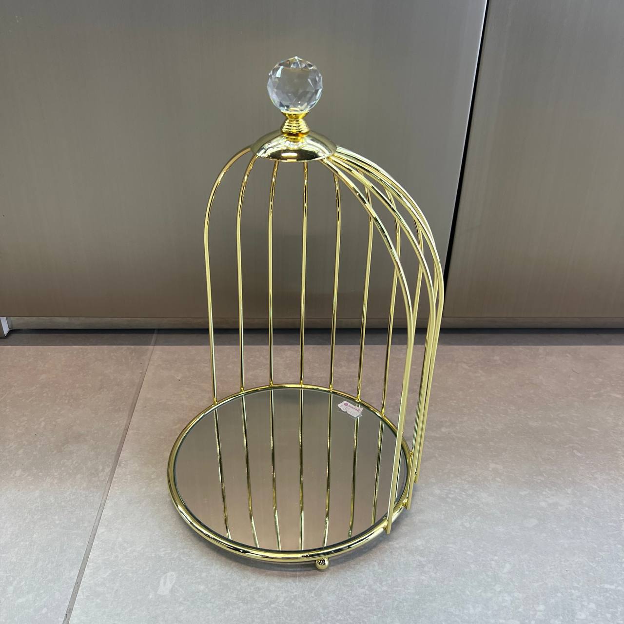 Golden Rack Display Stand - Birdcage Design