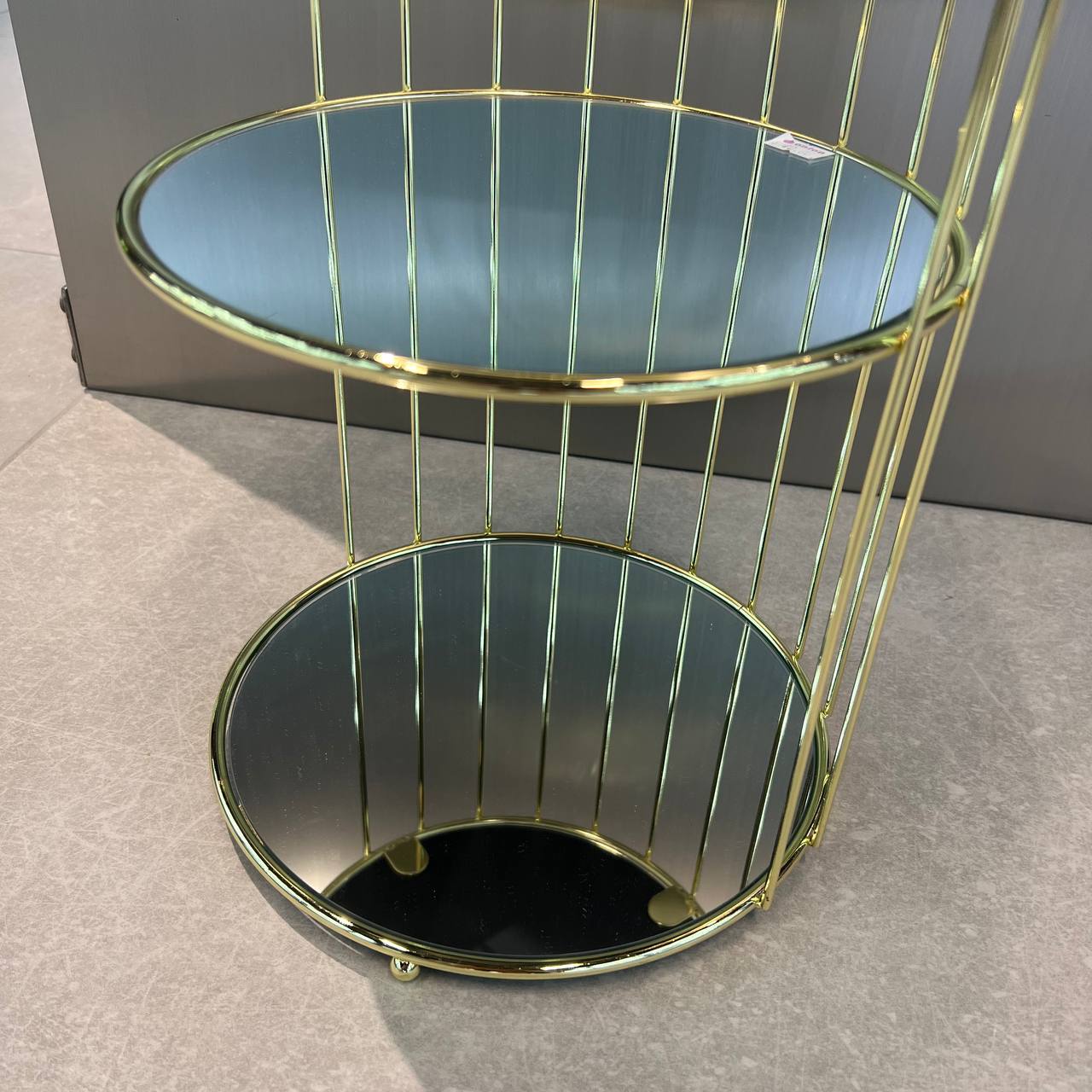 Golden Rack Display Stand - Birdcage Design