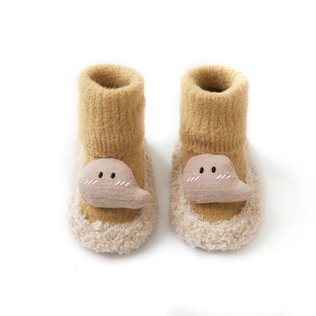 Yellow 3D Fleece Baby Socks