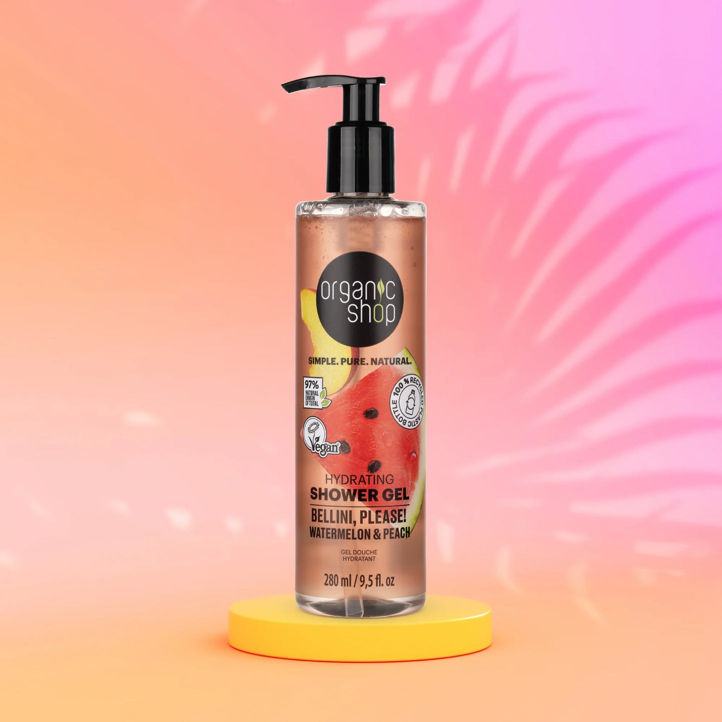 ORGANIC SHOP Hydrating Shower Gel Bellini, Please! Watermelon & Peach 280ml