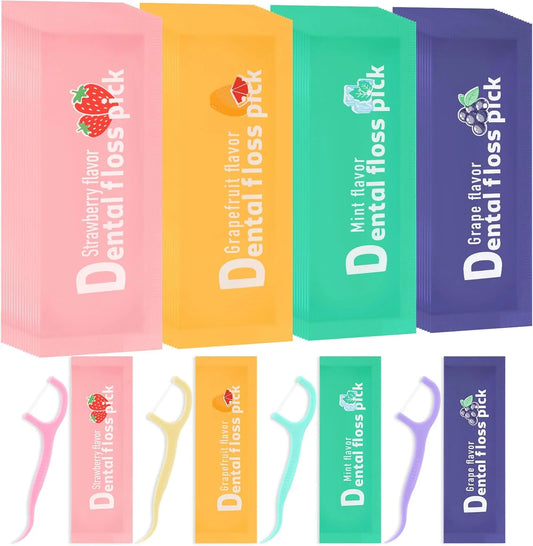Fruit Flavored Dental Floss Pick (4 Flavors)