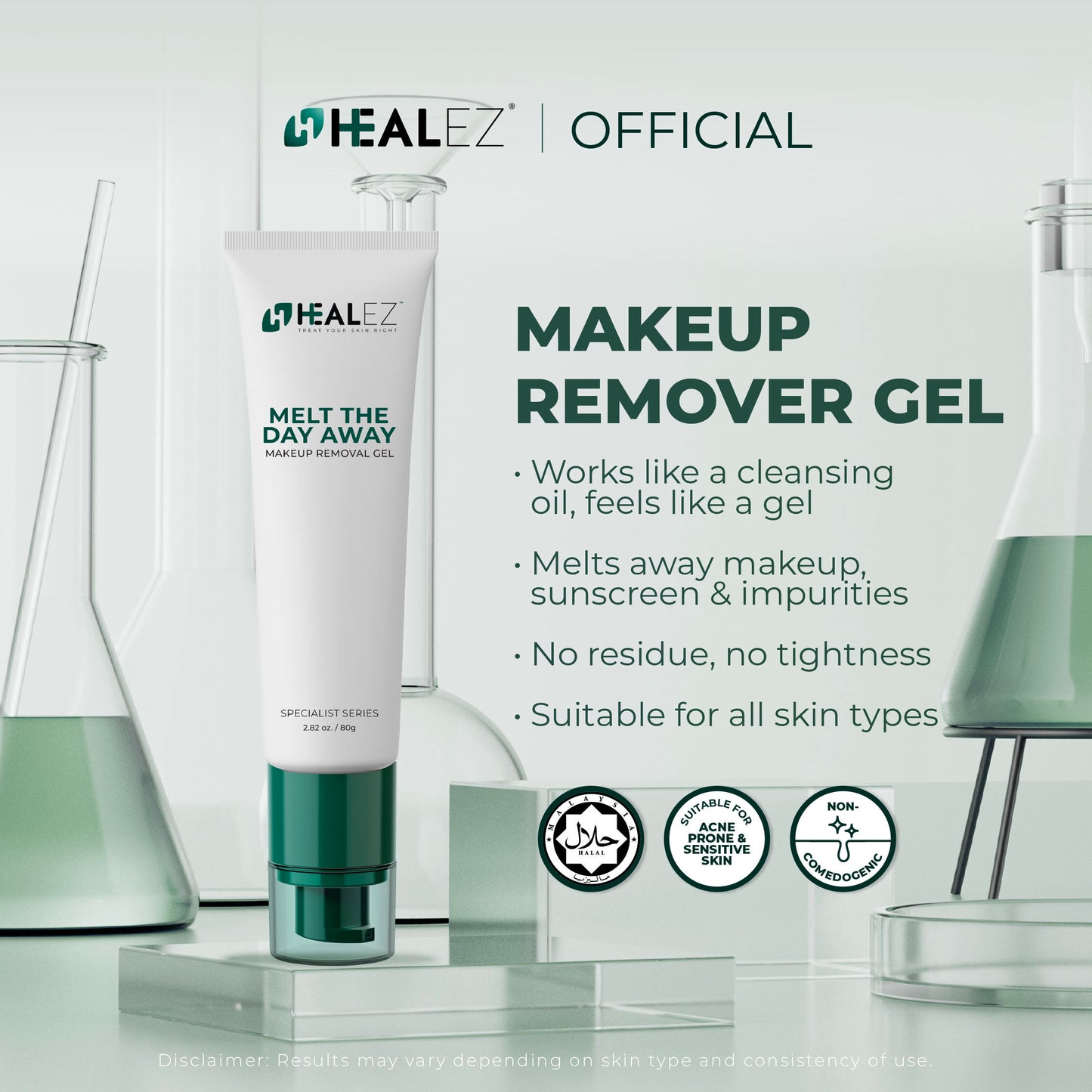 Healez Melt The Day Away MakeUp Remover Gel (2 sizes)