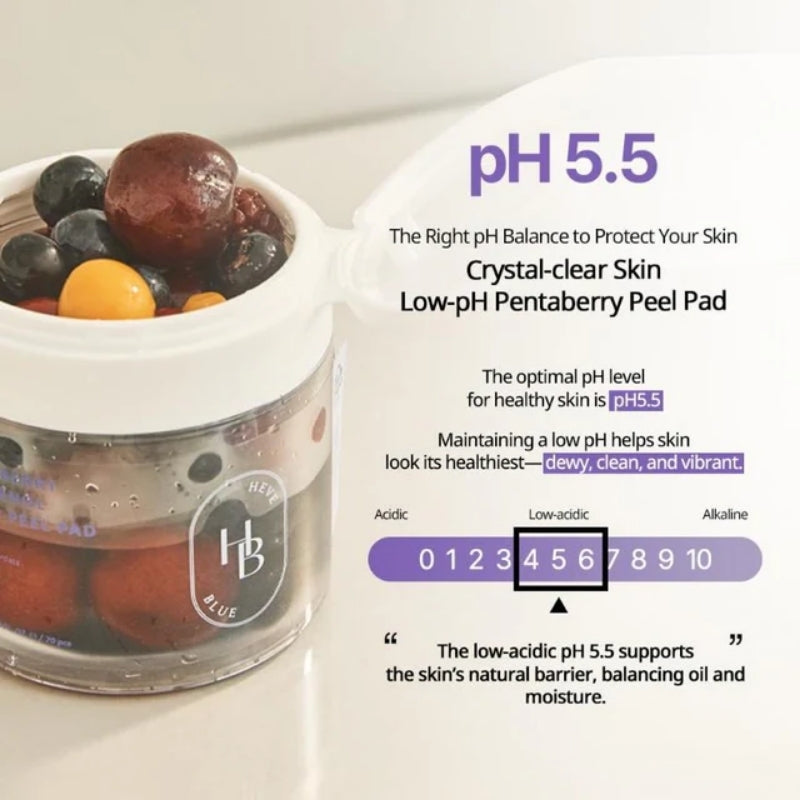 HEVEBLUE Penta Berry Panthenol Repair Peel Pad 70EA