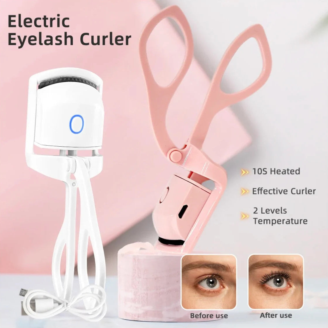 Heated Electric Eyelash Curler (2 colors)
