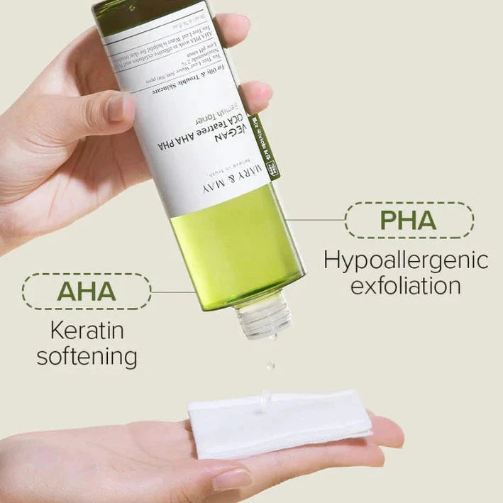 MARY & MAY Vegan CICA Tea Tree AHA PHA Toner (200ml)