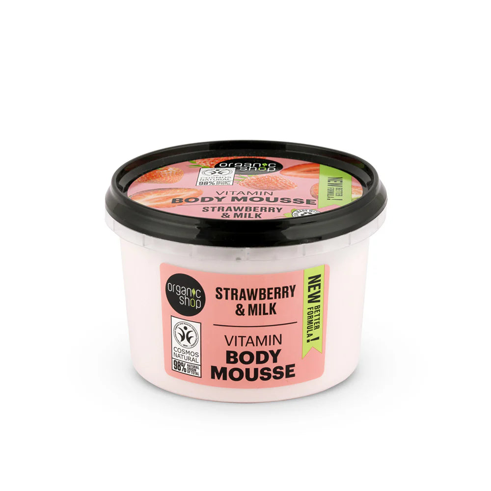 ORGANIC SHOP Vitamin Body Mousse Strawberry & Milk 250ml