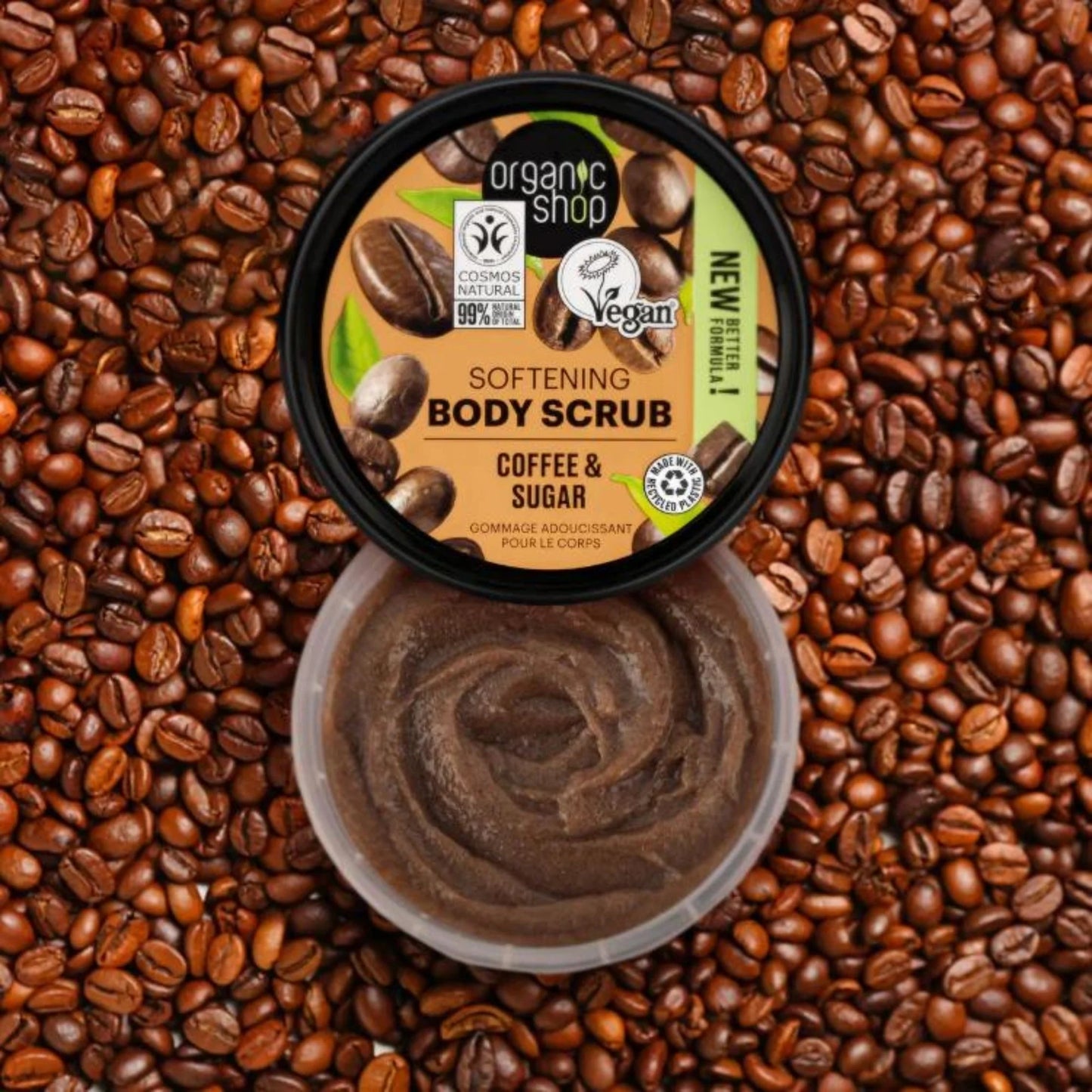 ORGANIC SHOP Softening Body Scrub Coffeee & Sugar 250ml