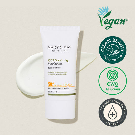 MARY & MAY CICA Soothing Sun Cream SPF50+ PA++++ (50ml)