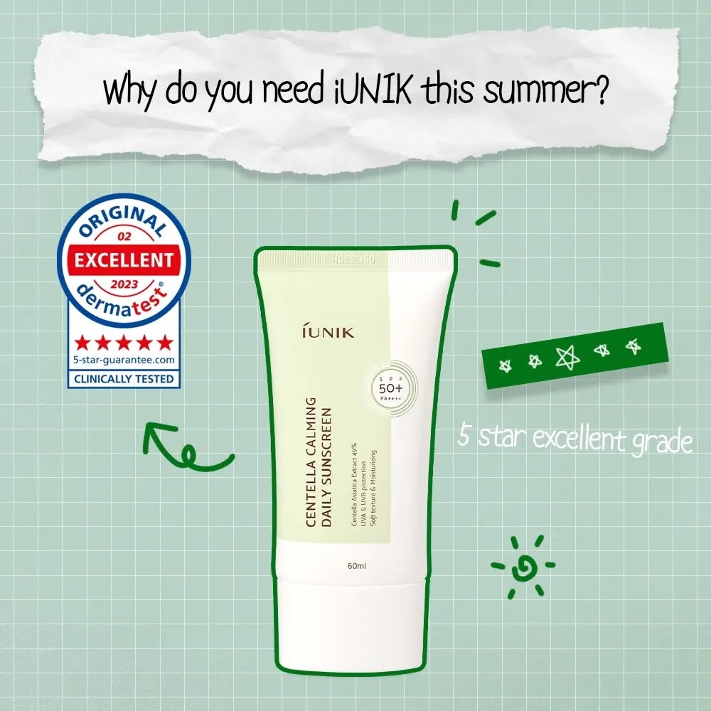 IUNIK Centella Calming Daily Sunscreen (15ml/60ml)