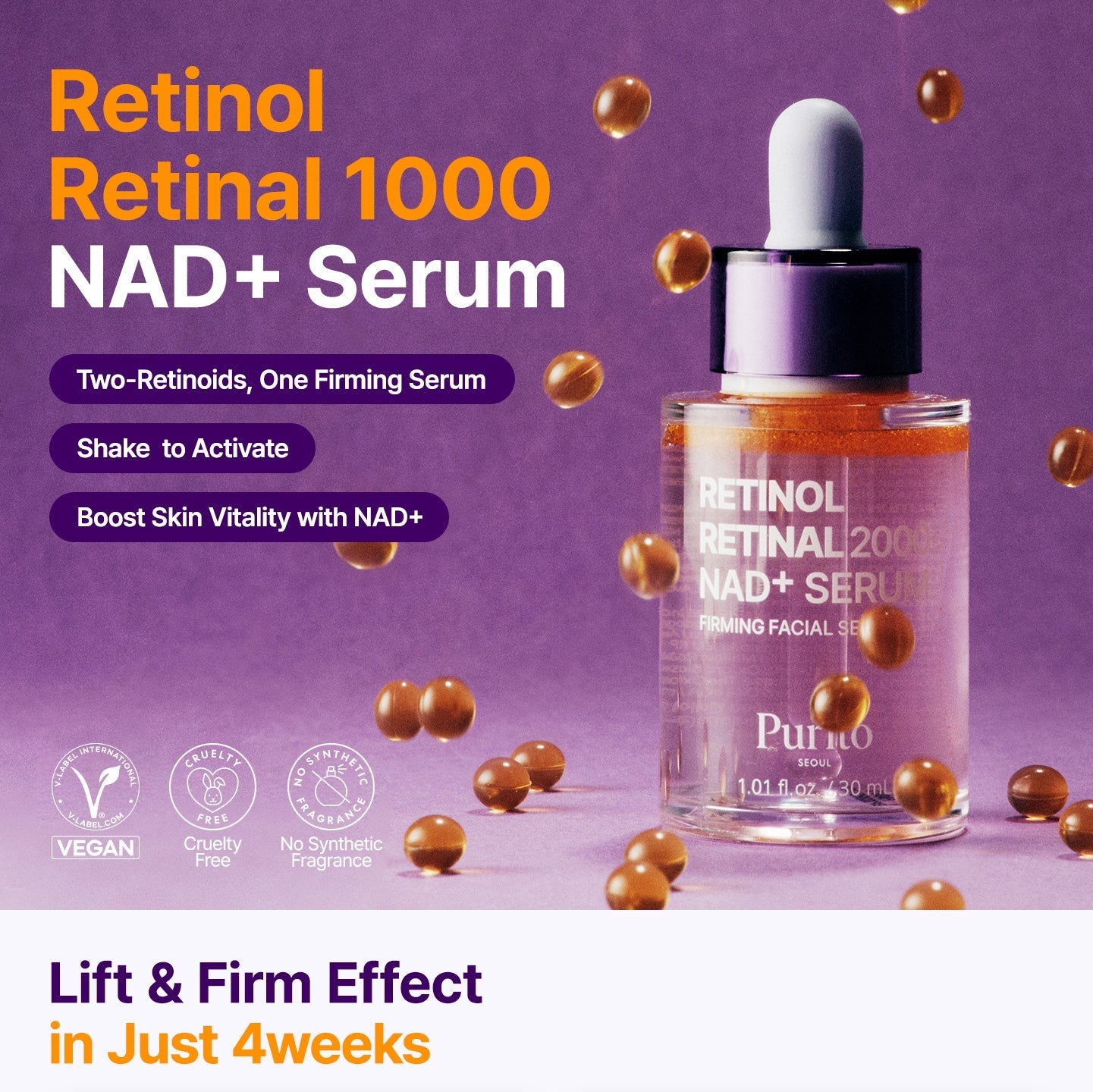 PURITO Retinol Retinal 2000 NAD+ Serum 30ml