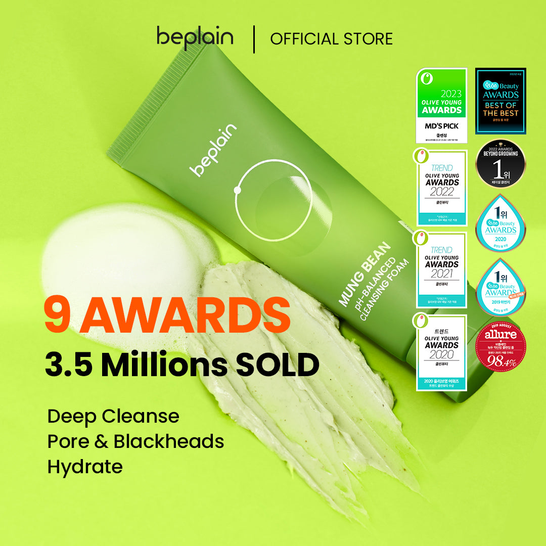 BEPLAIN Mung Bean PH Balanced Cleansing Foam (2 sizes)