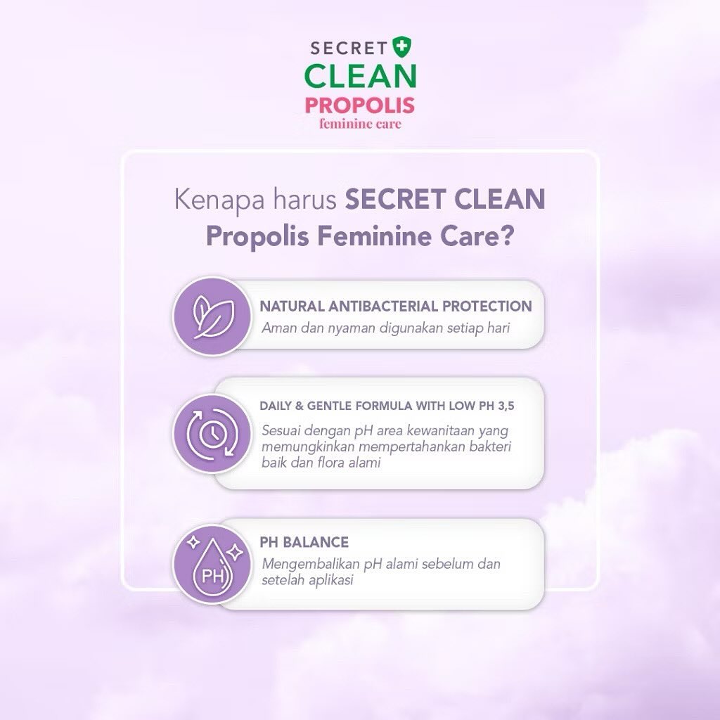 SECRET CLEAN Propolis Feminine Wash & Spray HAPPY DAY