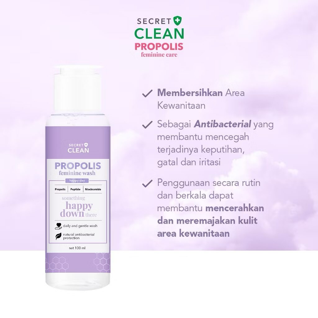 SECRET CLEAN Propolis Feminine Wash & Spray HAPPY DAY