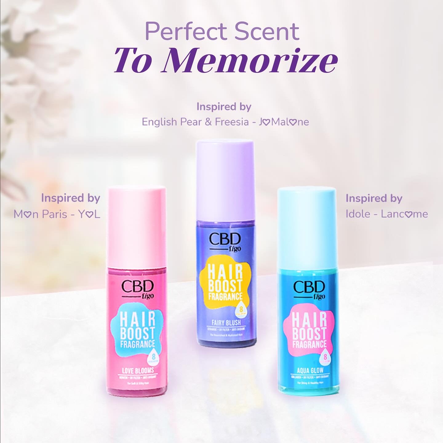 CBD FIGO Hair Boost Fragrance 100ml (3 types)