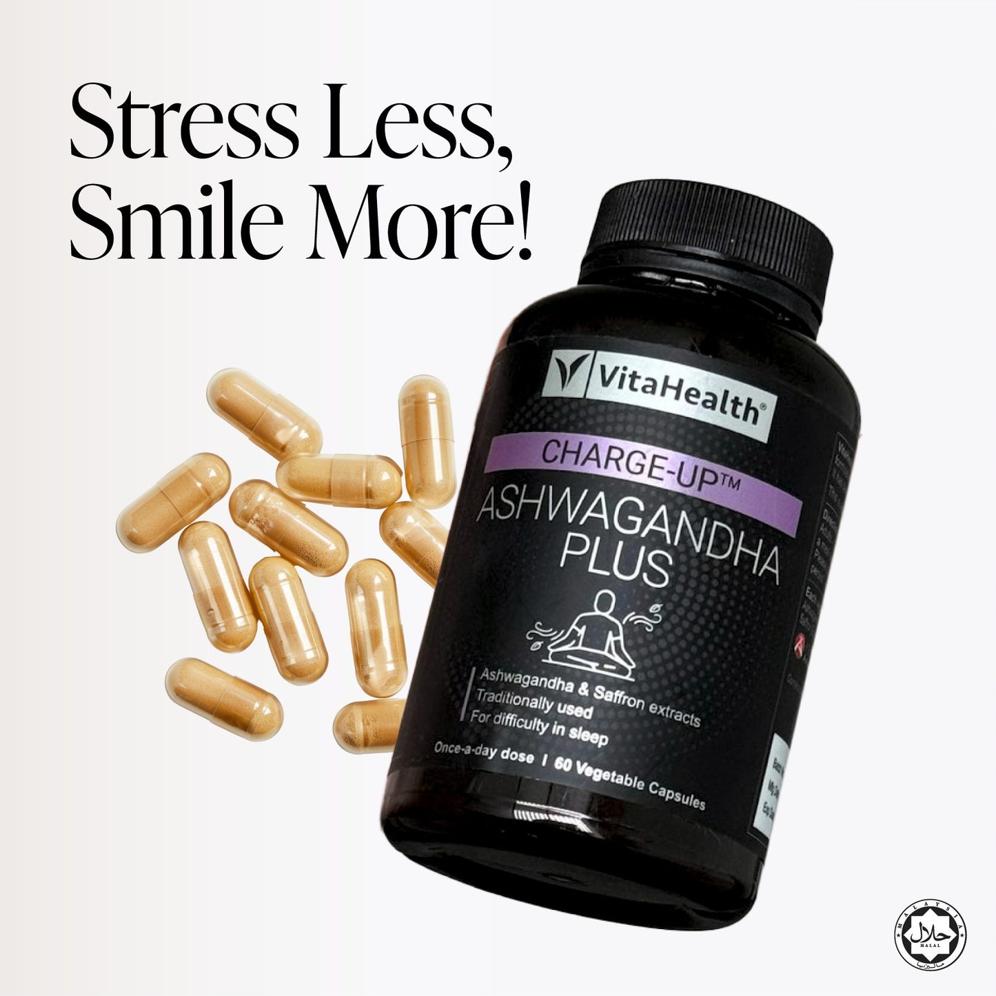VITAHEALTH Charge-Up Ashwagandha Plus (30's/60's)