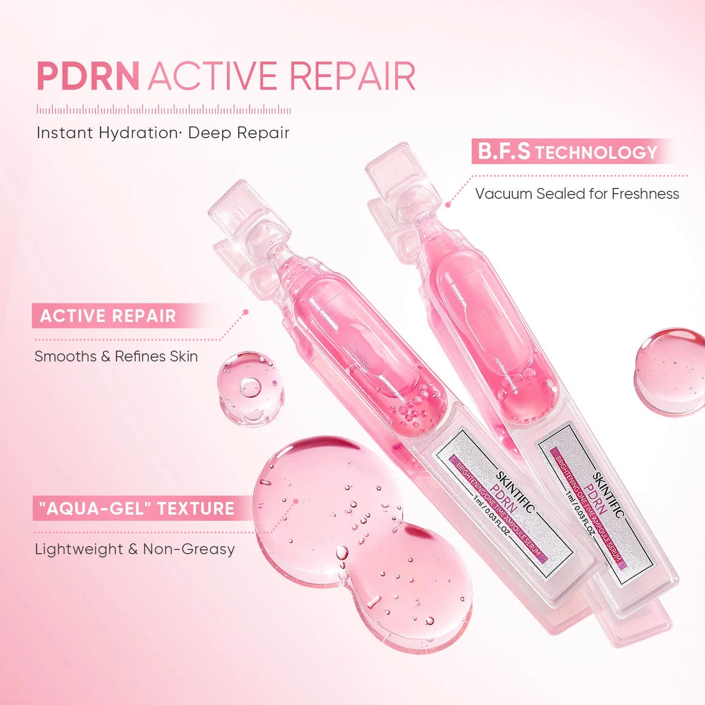 SKINTIFIC PDRN Brightening One Time Ampoule Serum 1ml x 30pcs