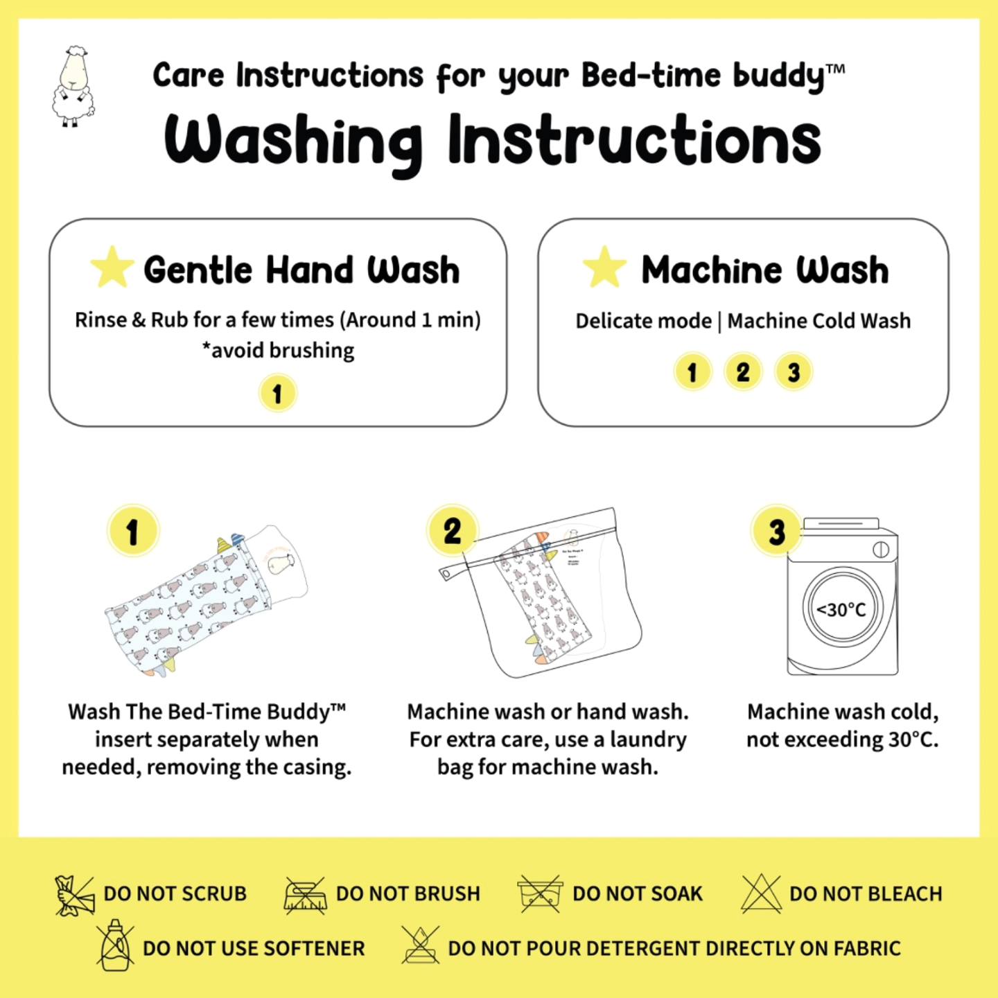 Baabaasheep Bedtime Buddy Pillow