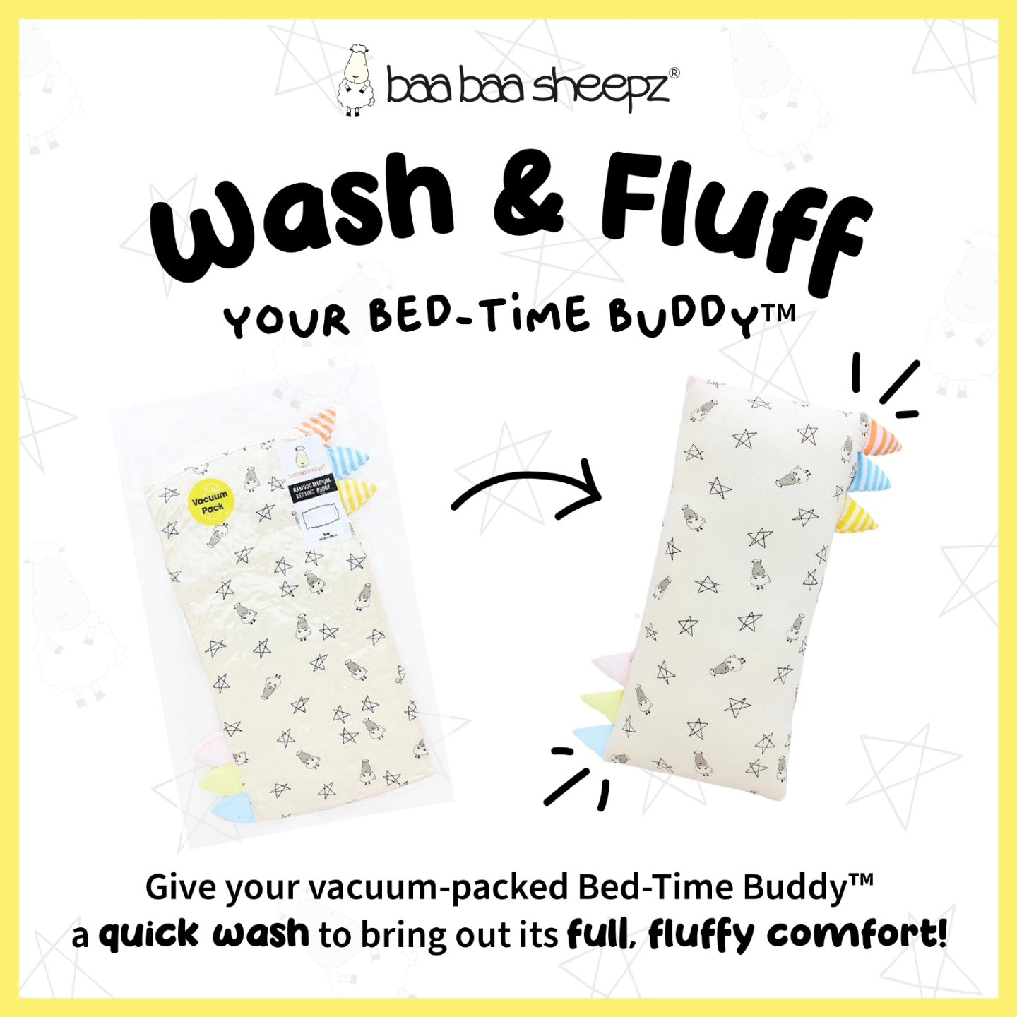 Baabaasheep Bedtime Buddy Pillow