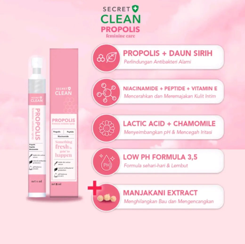 SECRET CLEAN Propolis Feminine Wash & Spray ROMANTIC LOVE