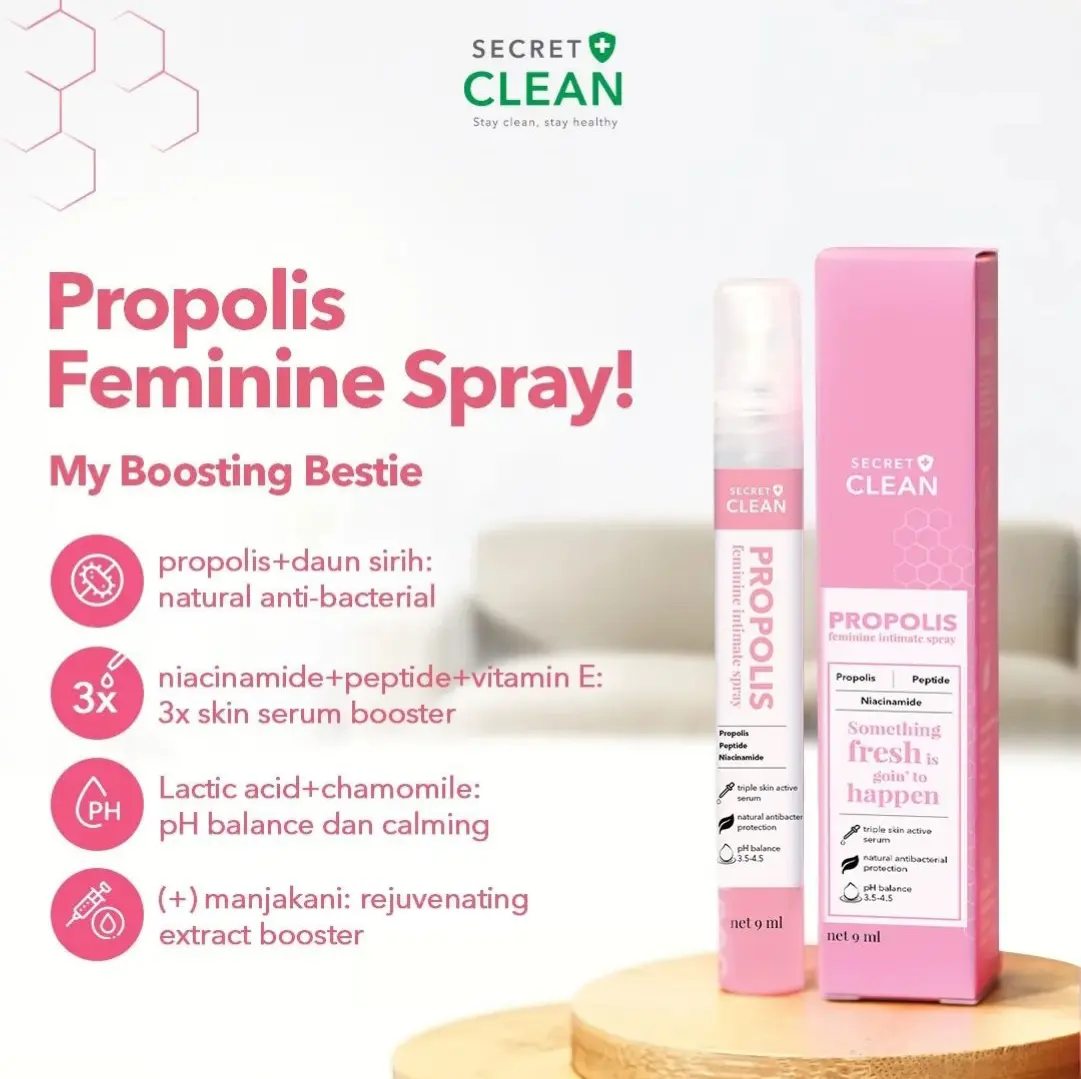 SECRET CLEAN Propolis Feminine Wash & Spray ROMANTIC LOVE