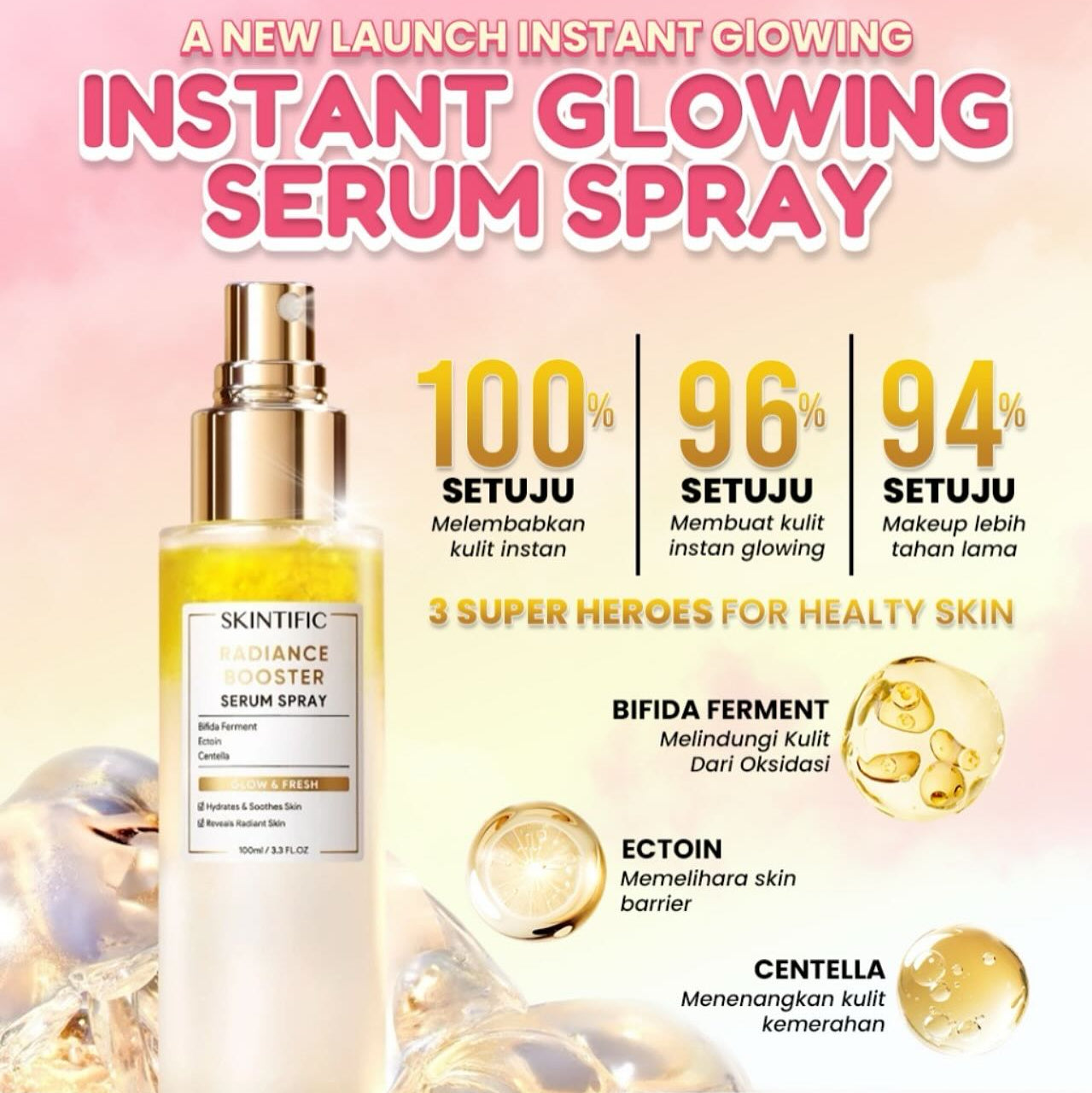 SKINTIFIC Radiance Booster Serum Spray 100ml