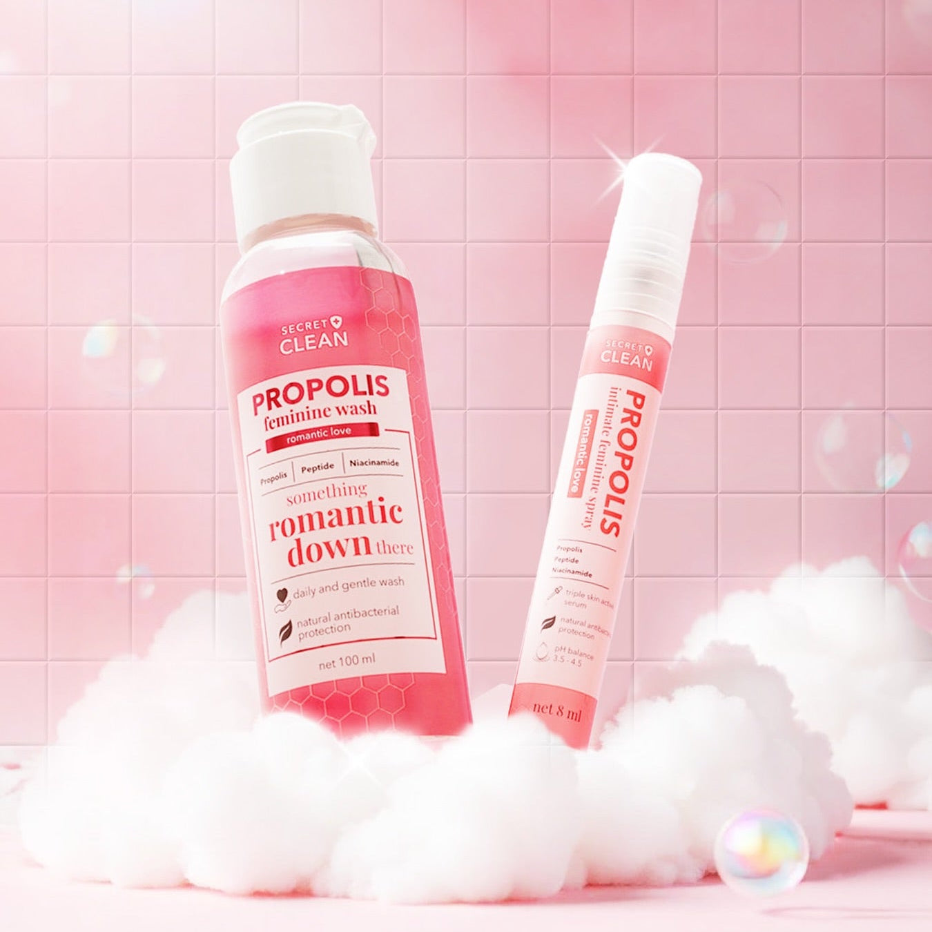 SECRET CLEAN Propolis Feminine Wash & Spray ROMANTIC LOVE