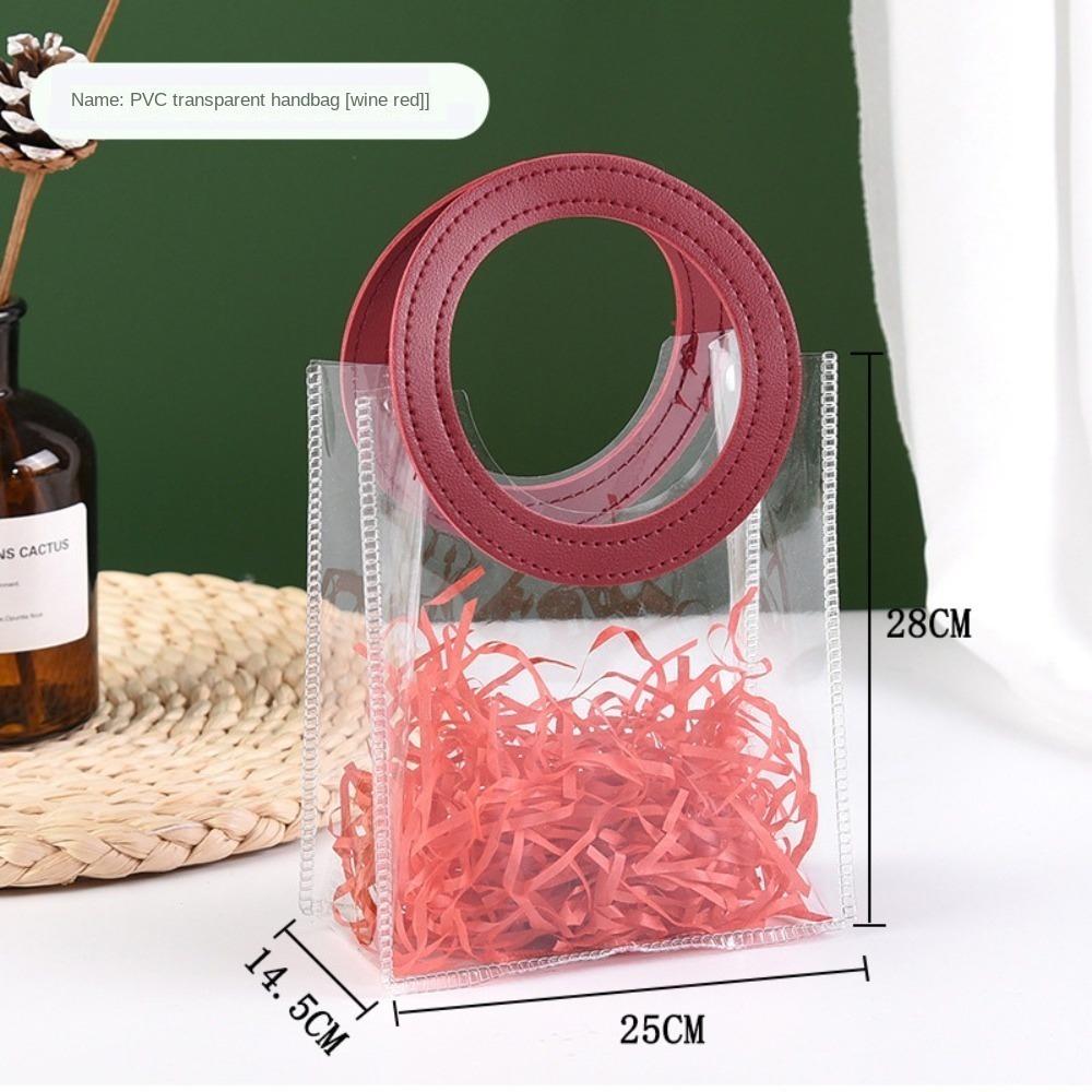 GIFT BOX - Red Round Clear PVC Bag