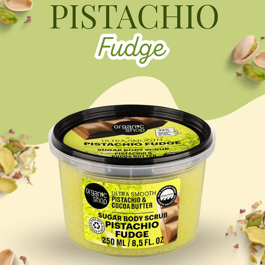 ORGANIC SHOP Ultra Smooth Pistachio & Cocoa Sugar Body Scrub 250ml