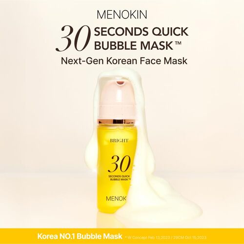 MENOKIN 30 Seconds Quick Bubble Mask 95ml (Bright / Repair / Clear / Moist)