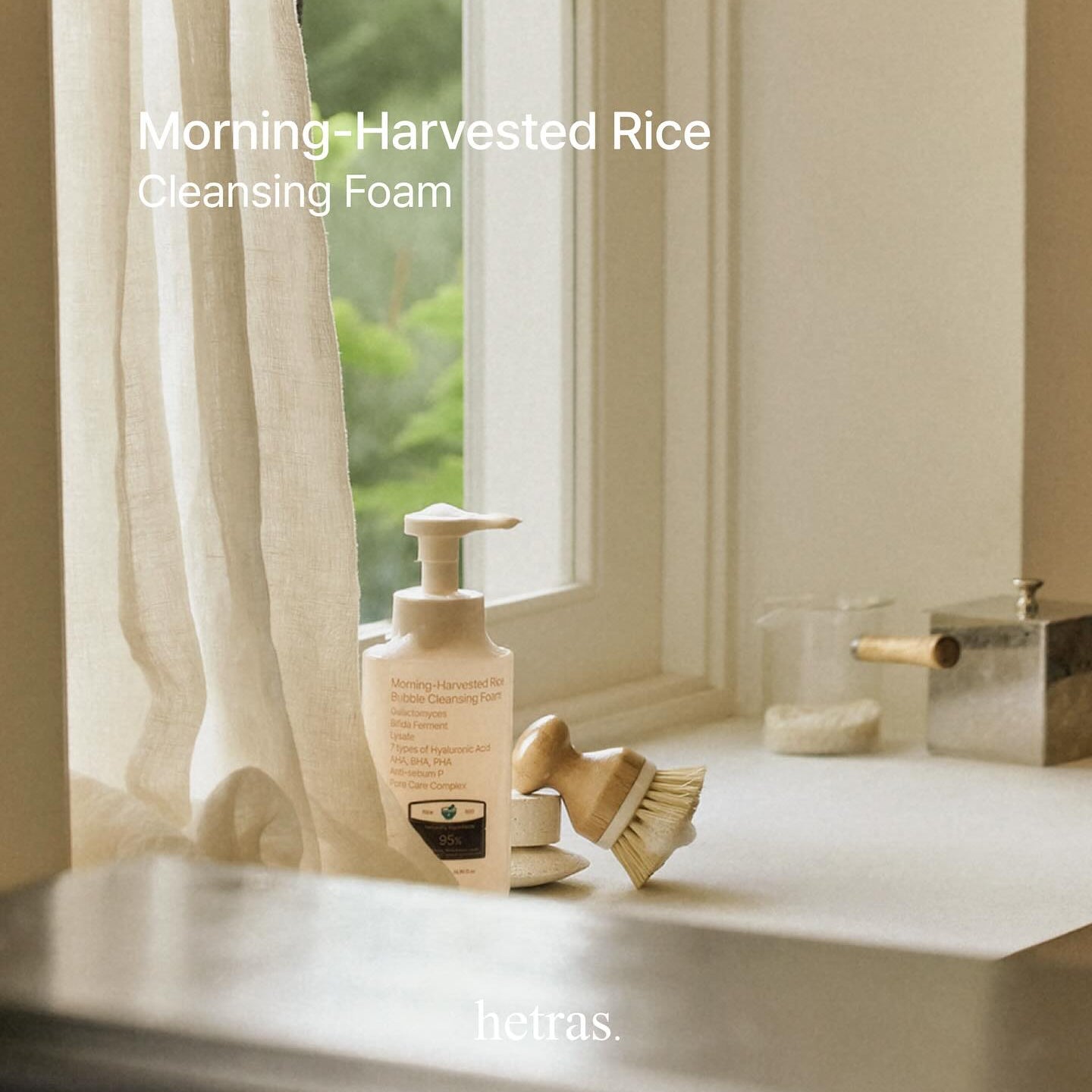Hetras Morning-Harvested Rice Bubble Cleansing Foam