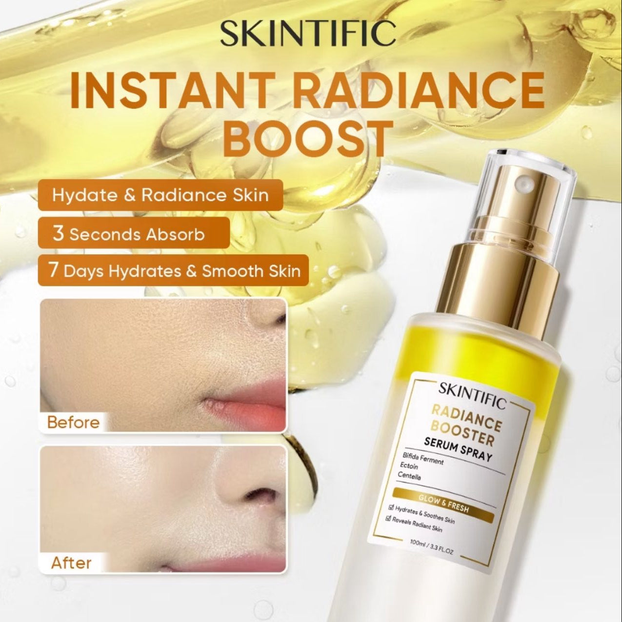 SKINTIFIC Radiance Booster Serum Spray 100ml