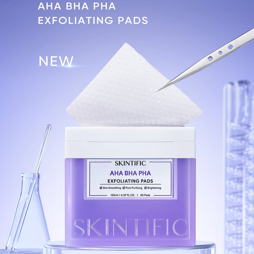 SKINTIFIC AHA BHA PHA Exfoliating Pads (40pc)