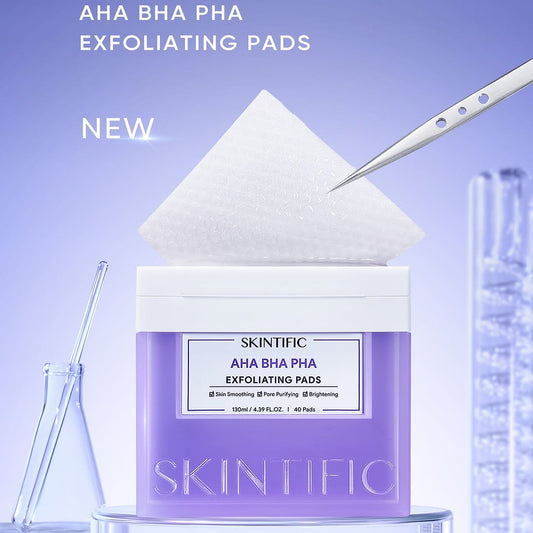 SKINTIFIC AHA BHA PHA Exfoliating Pads (40pc)