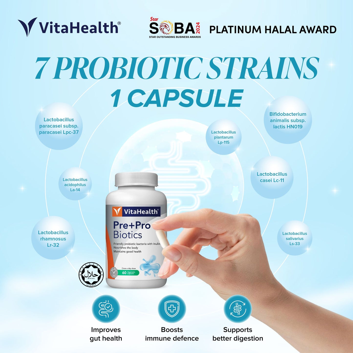 VITAHEALTH Pre+Pro Biotics 60's