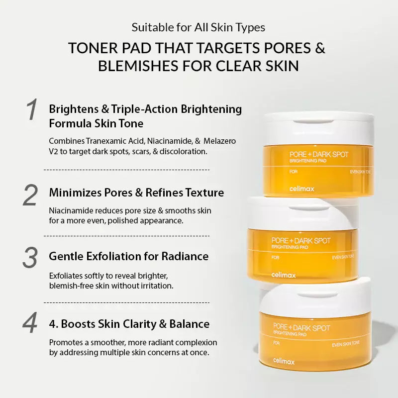 CELIMAX Pore + Dark Spot Brightening Pad (40 Pads)