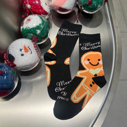 Merry Christmas Gingerbread Socks 🦌