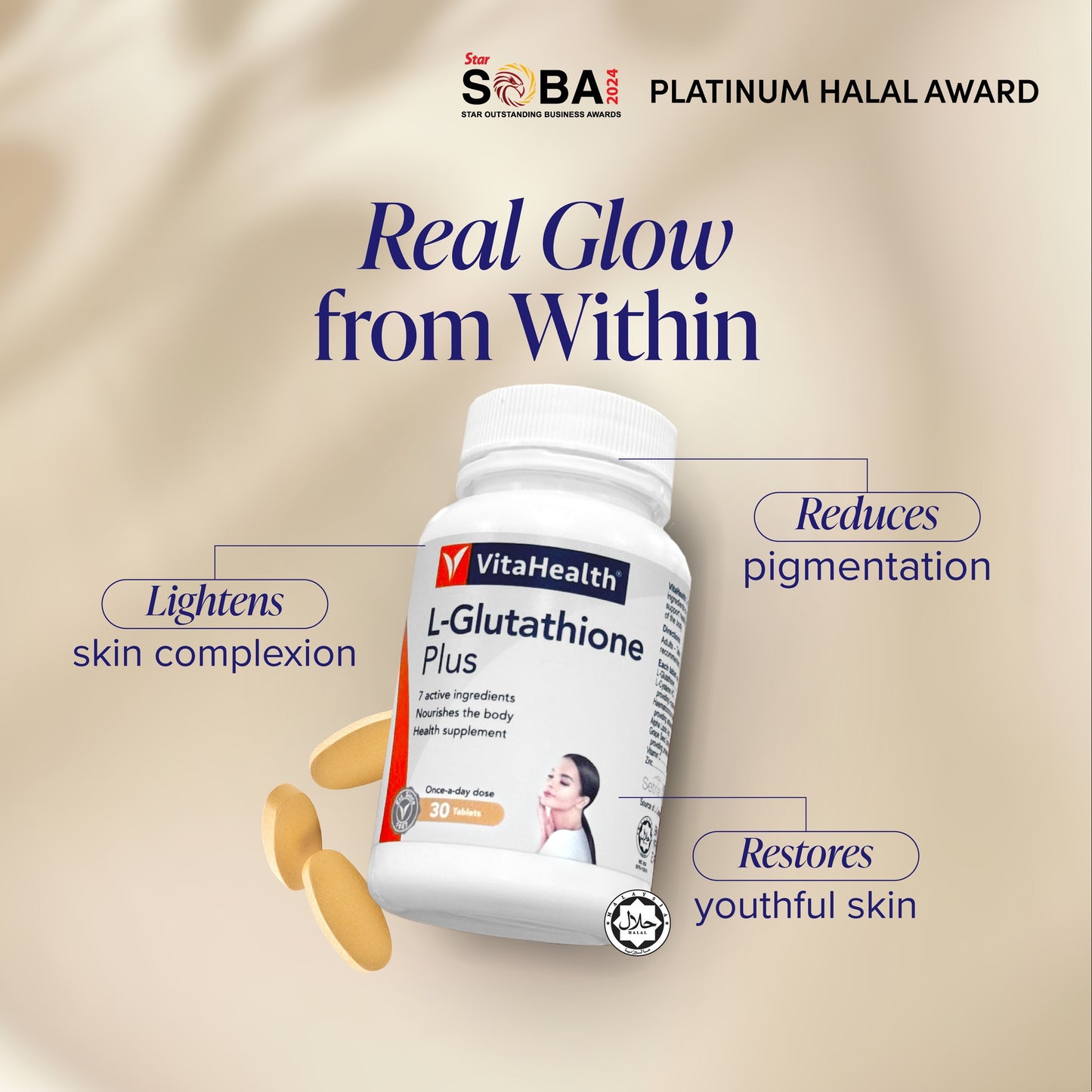 VITAHEALTH L-Glutathione Plus 2x30's
