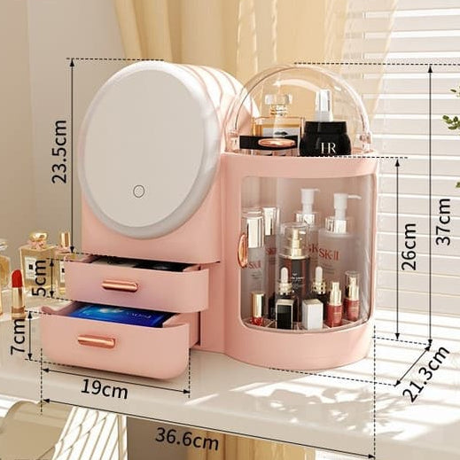 Skincare Cosmetics Vanity Storage with mirror