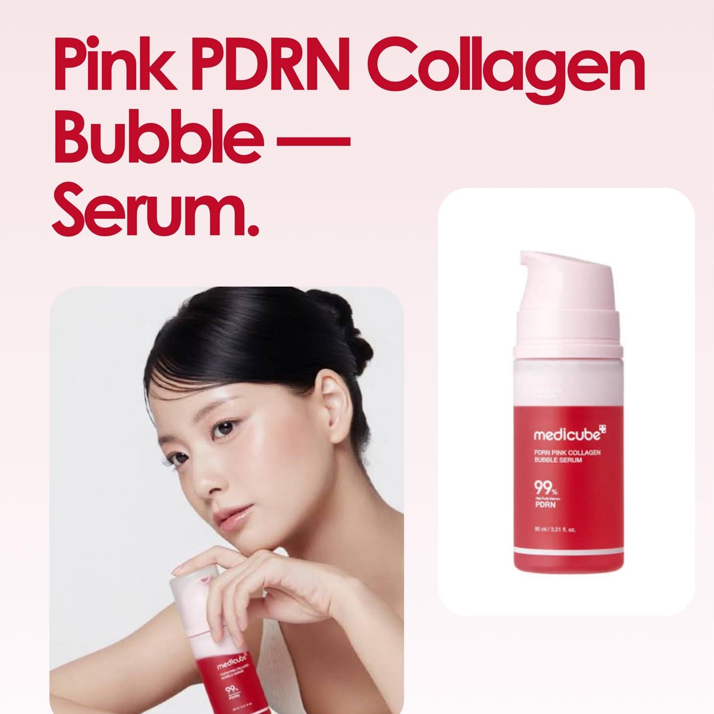 MEDICUBE PDRN Pink Collagen Bubble Serum 95ml