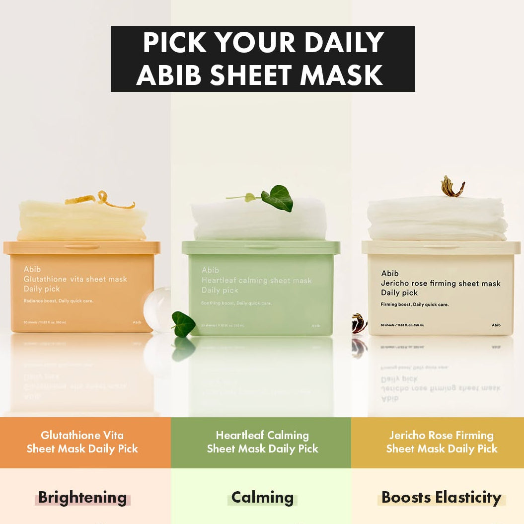 ABIB Heartleaf Calming Sheet Mask Daily Pick (30 Sheets)