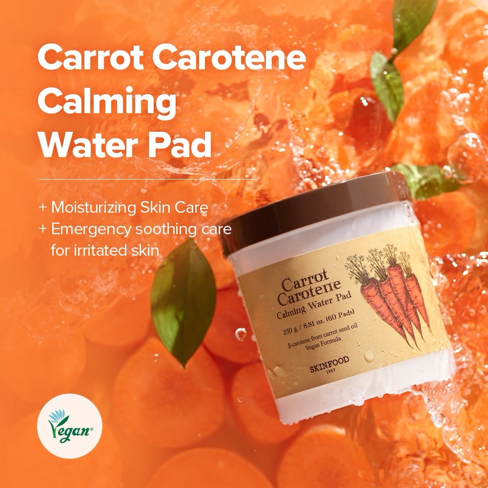 SKINFOOD Carrot Carotene Calming Water Pad (60 Pads / 2EA)