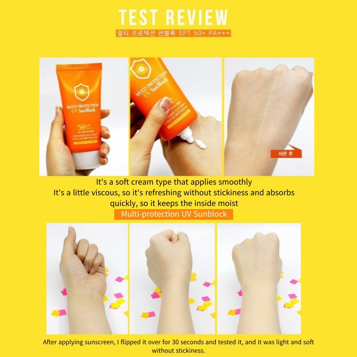 3W CLINIC Multi Protection UV Sun Block SPF50+ PA+++ 70ml