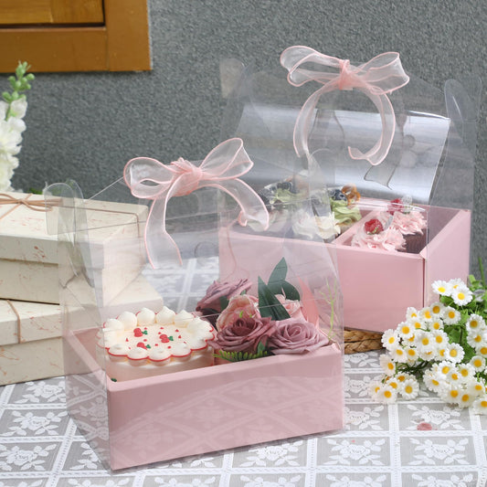GIFT BOX - Handheld Flower/Cake Plastic Gift
