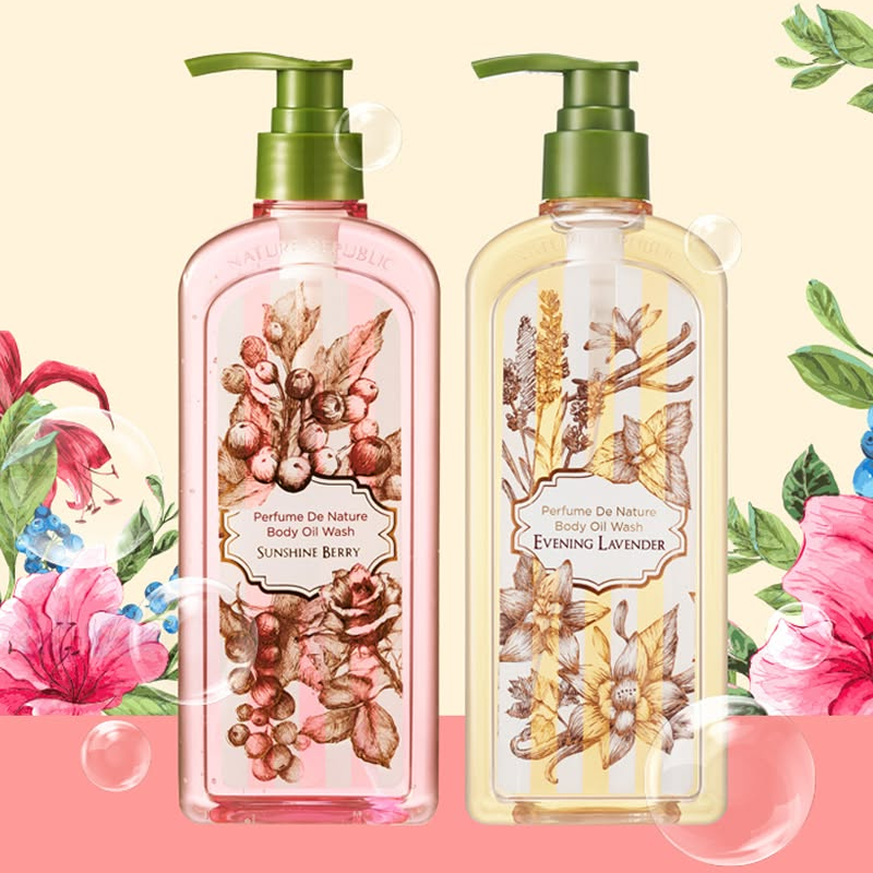 NATURE REPUBLIC Perfume De Nature Body Oil Wash 345ml (2 Scents)