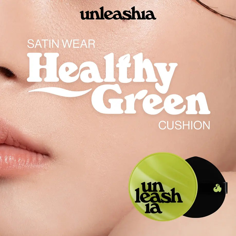 UNLEASHIA Satin Wear Healthy Green Cushion (3 Shades)